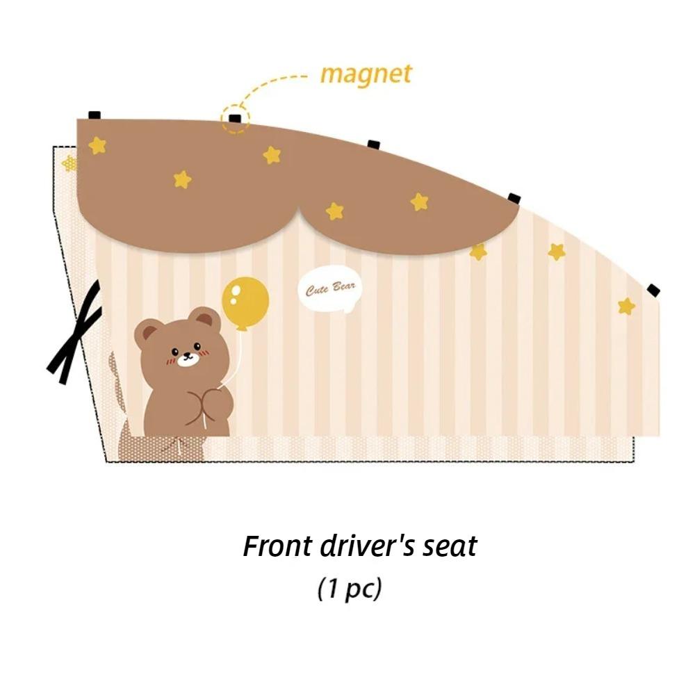 Quality Side Window Car Window Sun Shade Rear Side Magnetic Windshield Sunshade Cute Cartoon Foldable Auto Window Cover Car