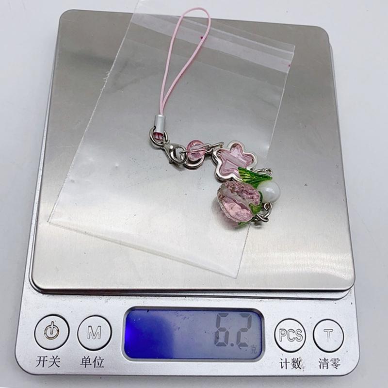 Lovely Strawberry Keychain Strawberry Phone Pendant Unique Bag Charm Sweet Phone Chain Perfect Gift for Fashion Lover