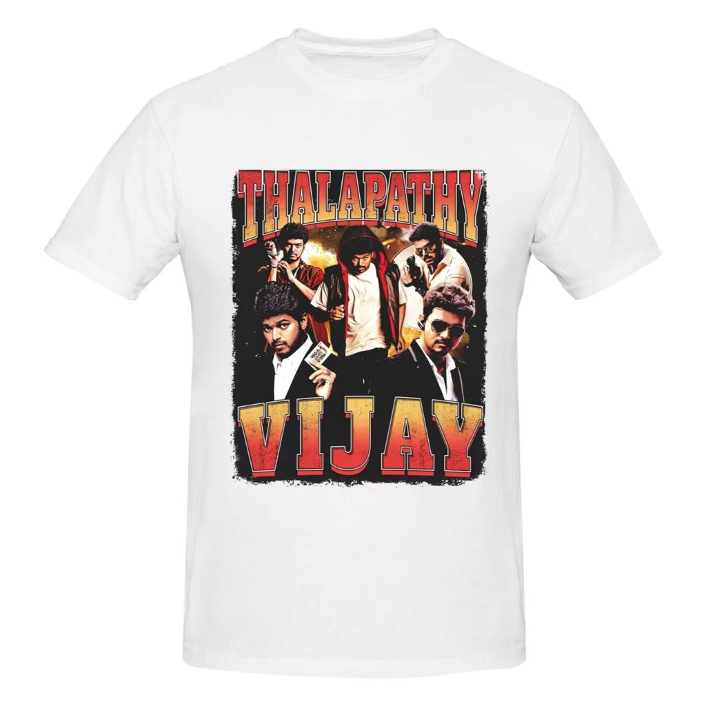 Halapathy Vijay Collage Lässiges Baumwoll-T-Shirt Herren Baumwoll-T-Shirt Damen-T-Shirt Coole Streetwear Bequeme T-Shirts 2026 Neu