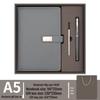 A5 Suede Sheepskin Notebook with Custom Gold & Silver Logo Hot Stamping for Business Meetings