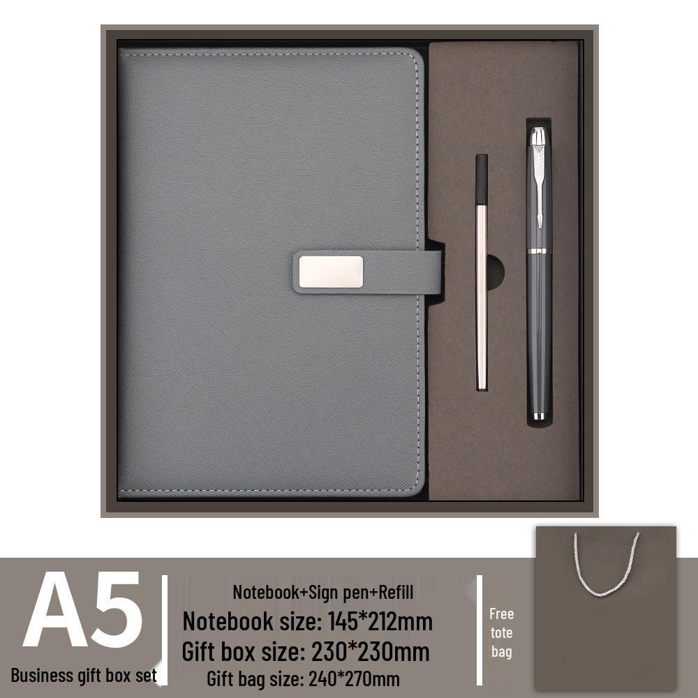 A5 Suede Sheepskin Notebook with Custom Gold & Silver Logo Hot Stamping for Business Meetings