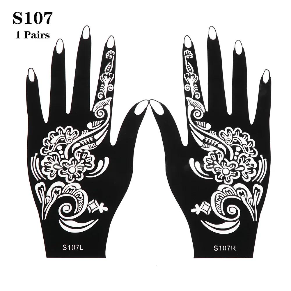 Nuovo Stencil Tatuaggio Henna Moda Tatuaggi Temporanei Mano Kit Pittura Body Art DIY Adesivo Modello Matrimonio Indiano Strumenti Kit Pittura
