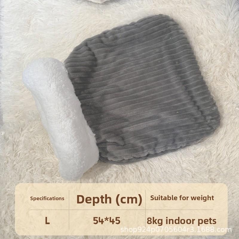 Cat Nest Semi-closed Sleeping Bag Large Autumn and Winter Warm Pet Nest Winter Kitten Sleeping Cat Pad Pet Products