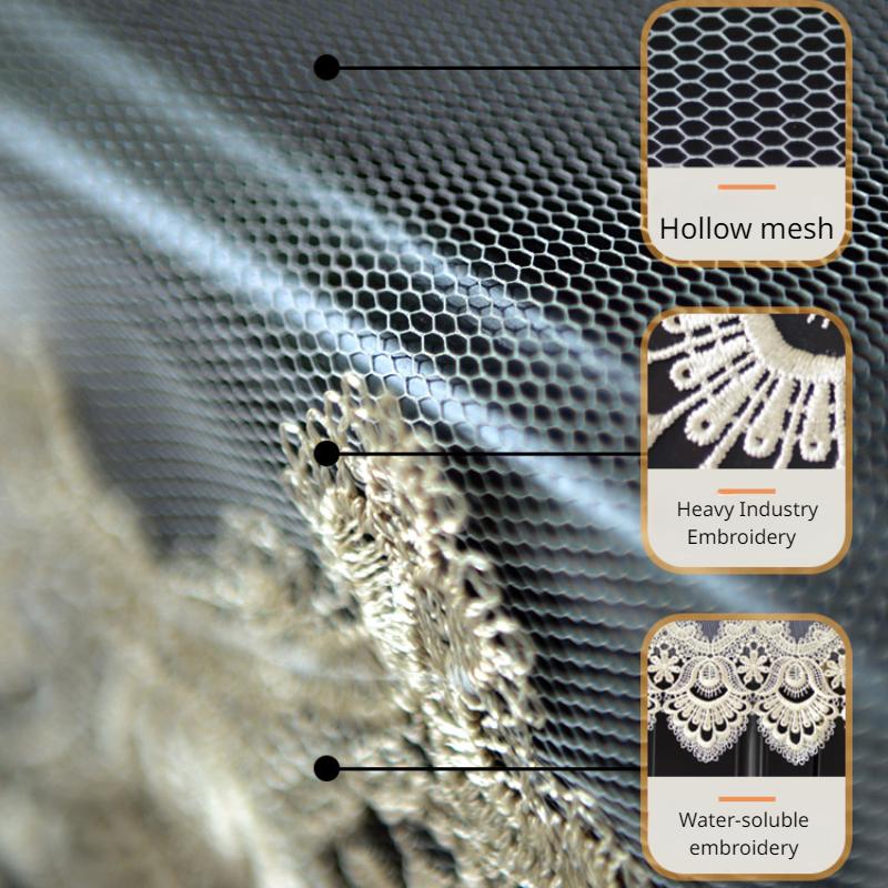 New Lace Table Flag Mesh Hollowed Out Dining Table Flag Coffee Table TV Cabinet Tablecloth European Style Decorative Towel TV Cabinet Cover Cloth