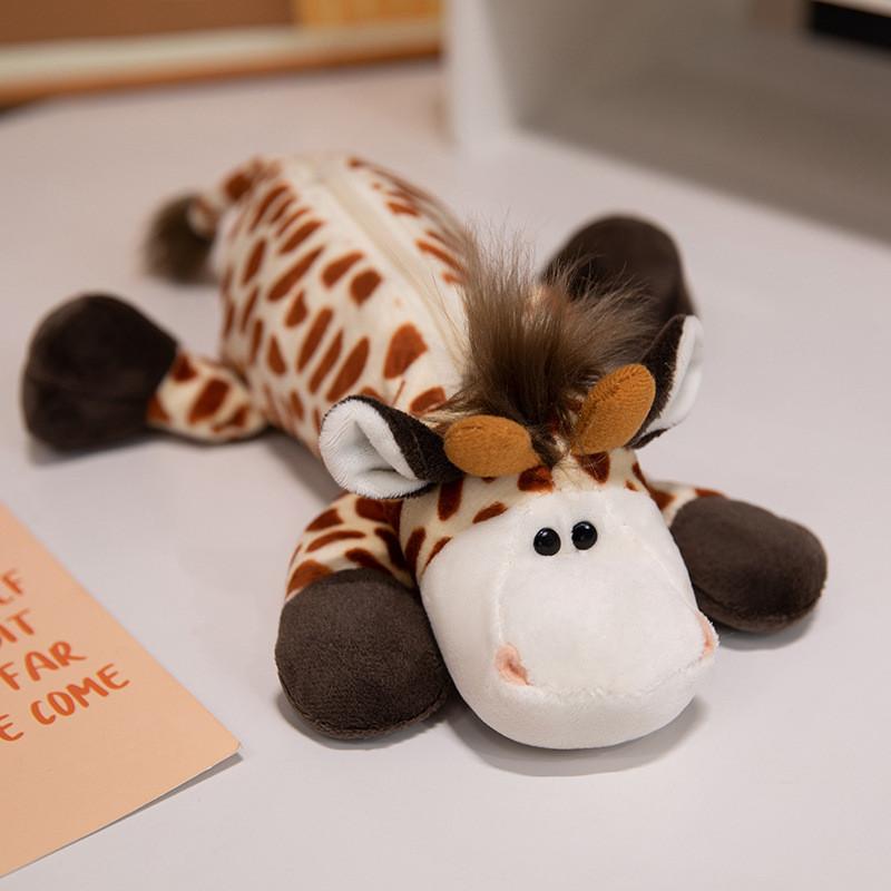 Plush Animal Pen Case With Large Capacity For Students And Office Supplies