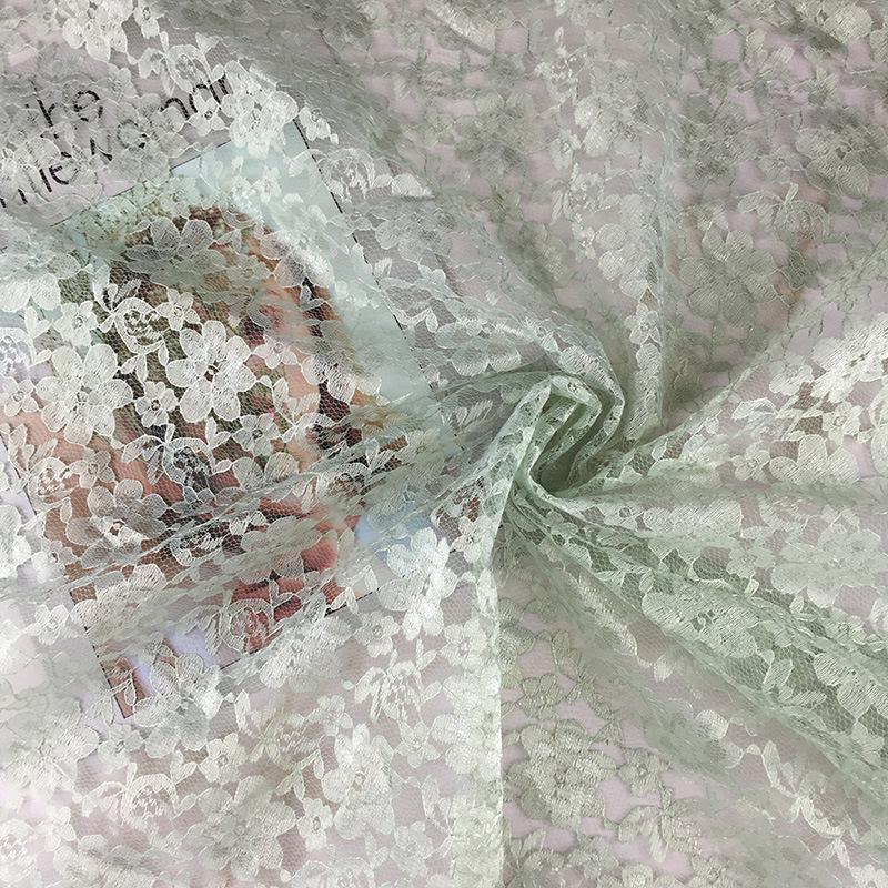 Polyester Jacquard Mesh Lace Fabric for Clothing, Tablecloths & Curtains