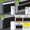 0.5m/1m Hidden Corner LED Skirting Line Aluminum Profile Recessed Backlight Baseboard Connector Wall Trim Floor Bar Strip Light