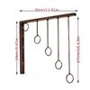 Golden Iron Wall-Mounted Clothing Display Rack with Hooks – Space-Saving Bedroom Organizer for Hats,Jackets,and Underwear,Multi-Purpose Iron Art Shelf