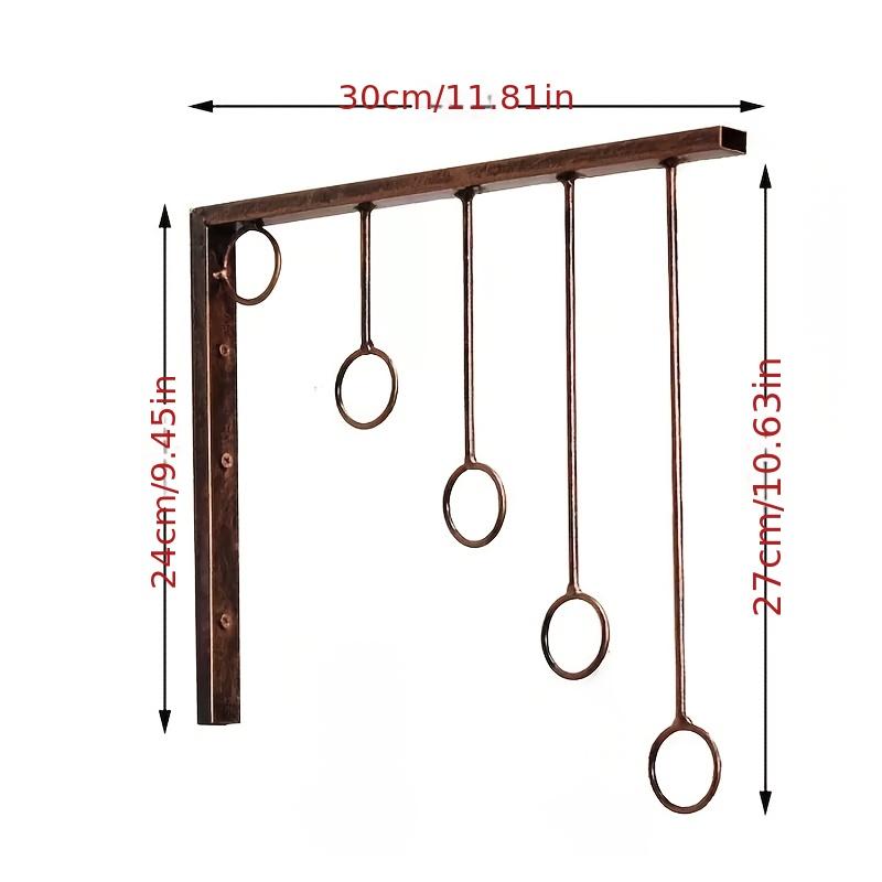 Golden Iron Wall-Mounted Clothing Display Rack with Hooks – Space-Saving Bedroom Organizer for Hats,Jackets,and Underwear,Multi-Purpose Iron Art Shelf