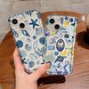 Art Blue Marine Organismus Handyhülle für Samsung Galaxy S25 S24 S23 S22 S21 S20 S10 Note20 FE Ultra Plus 4G 5G Klare Rückseite