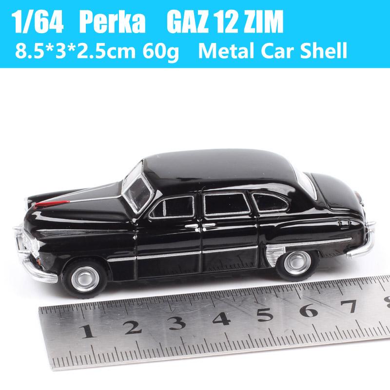 Perka 1/64 Scale Vintage Soviet Gorky GAZ 12 ZIM Diecasts Toy Vehicles Car Model Miniatures Gifts Black