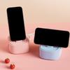 Plastic Data Cable Storage Box Large Capacity Anti-slip Makeup Storage Box Dust-proof with Phone Holder Lipstick Organizer