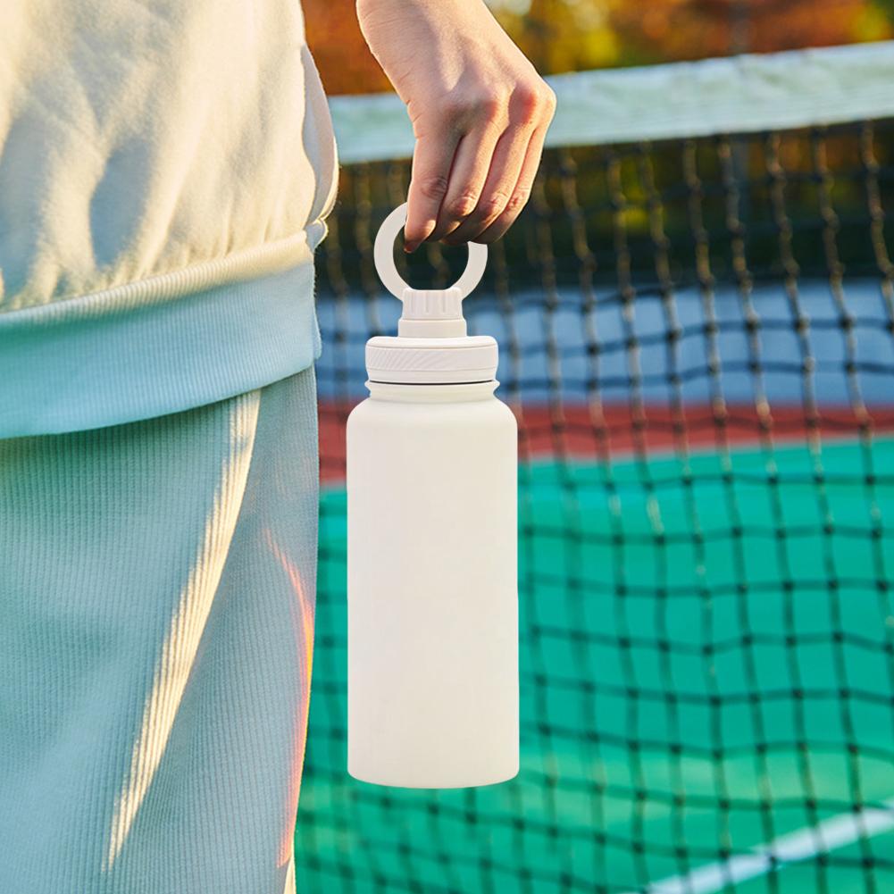 Doppelwandiger vakuumisolierter Flaschendeckel mit magnetischem Handyhalter Sportwasserflaschendeckel Doppelschichtiger Vakuumbecherdeckel für MagSafe