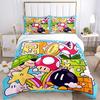 3pcs bedding set Mario Adventure Includes 1 Comforter + 2 Pillowcases, Without Pillow Inserts, Soft Comfortable, Lightweight Breathable, Pri