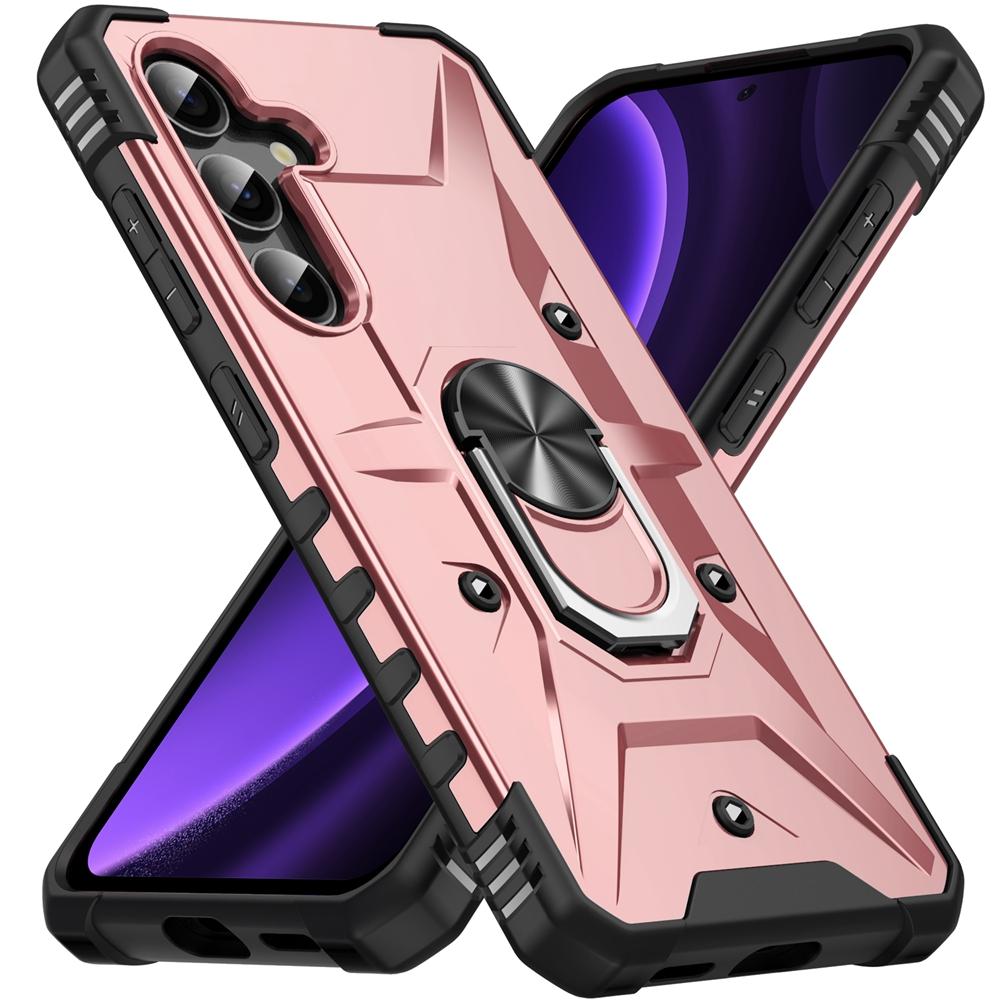 Für Samsung Galaxy A17 5G Hülle Objektivschutz Rüstung Handyhülle für Galaxy A17 A 17 GalaxyA17 Ringständer Stoßfest Funda