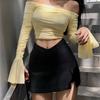 Women's Black Skirt: 2025 Spring/Summer Sexy Slit Suit, Anti-Exposure, Pure Desire Short Hip Skirt