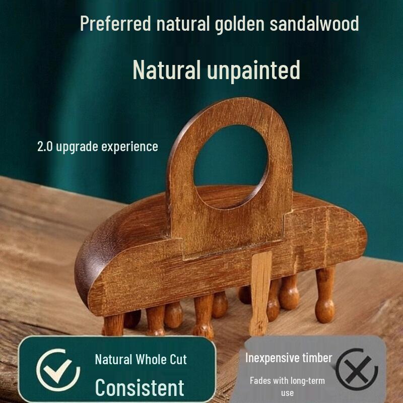 Sandalwood Scalp Massage Comb for Hair Growth and Meridian Therapy