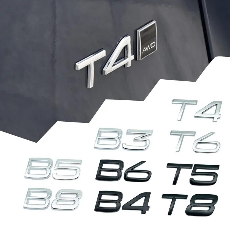 T4 T5 T6 T8 AWD Emblem Car Bumper Trunk Sticker For Volvo D2 D3 D4 D5 D6 D7 D8 V40 V60 XC40 XC60 XC90 C30 S60L S80L Accessories