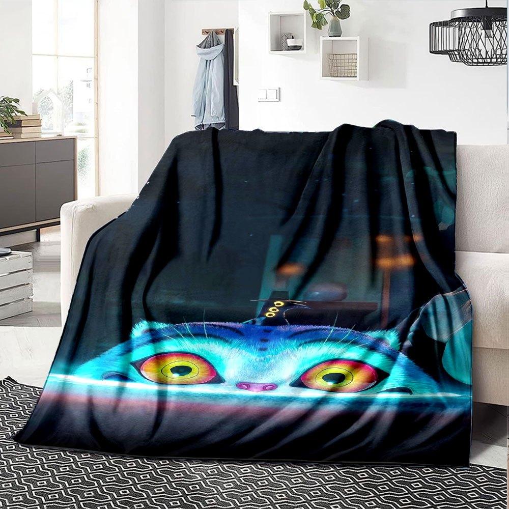 1pc Hunter X Kopo Group - Themed Flannel Blanket - Suitable for Bed, Home Decor, Graduation Gifts, Easter, Back To School, ChristmasA24