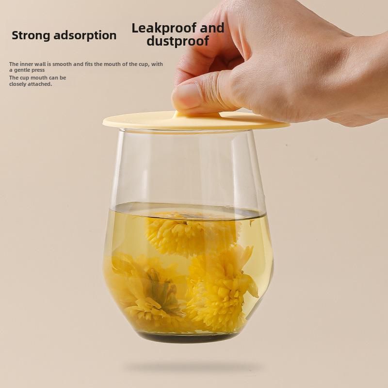 Silicone Tea Cup Coasters and Dustproof Cup Lids Modern Simple Style for Home Use