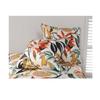Parure de lit - Housse couette 260x240 cm - 2 taies - Motif tropical - 100% coton doux