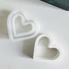 Heart Silicones Molds with Test Tube for Flower Vase Glass Planter Stations Stand Plant Stations Table Decorations