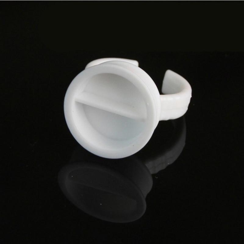 100pcs Eyelash Extension Glue Ring Cup Lash Lifting Adhesive Holder Pallet Tattoo Ink Pigment  Cups Container Makeup Tool