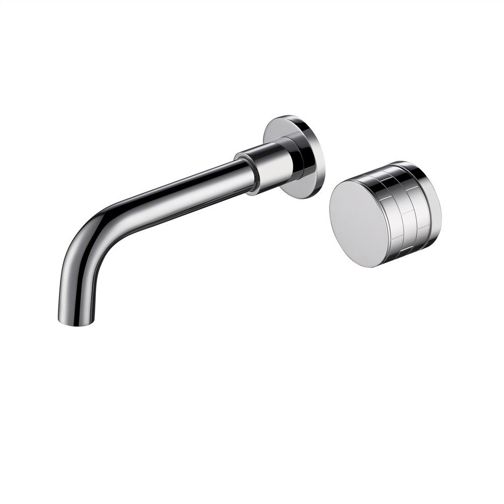All-Copper Wall-Mounted Basin Faucet with Pre-Embedded Hot and Cold Outlets for Hand Wash Basin