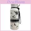 Gardenia Flower Insulated Vacuum Flask With Tea Leak For Home Office Use