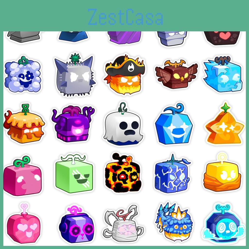 Colorful And Waterproof 60 Pcs Blox Fruits Stickers For Outdoor Use
