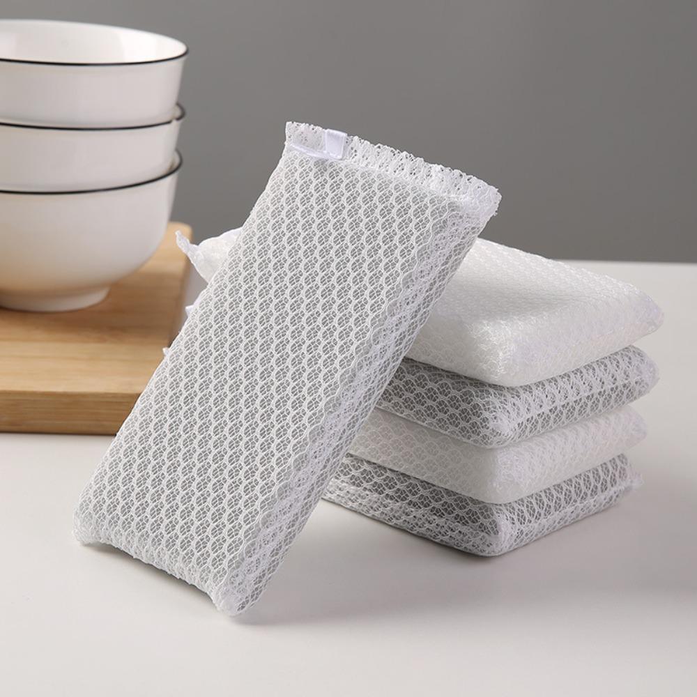 

5Pcs New Sponge Dishwashing Sponge Reusable Not Hurt Pot Scouring Pad Kitchen Cleaning Household Cleaning Tools Clean Rub