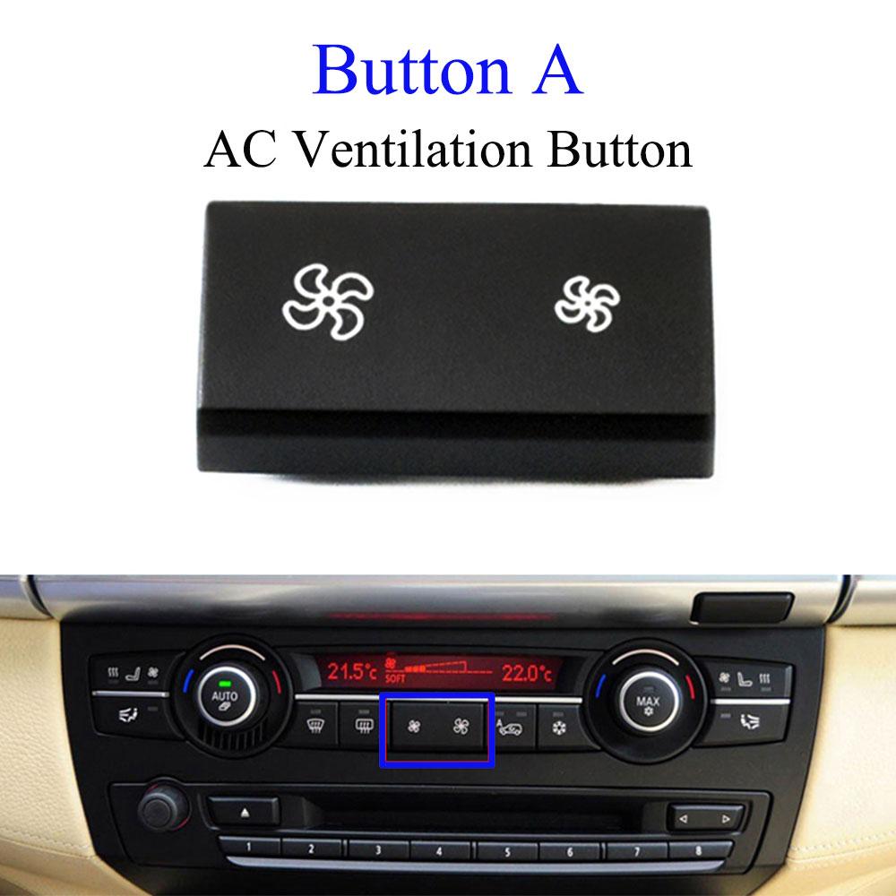 For BMW X5 X6 E70 E71 Car Dashboard Keys AUTO Radar Sensor Rear Cover Parking Trunk Switch Start Stop Button AC Vent Slider