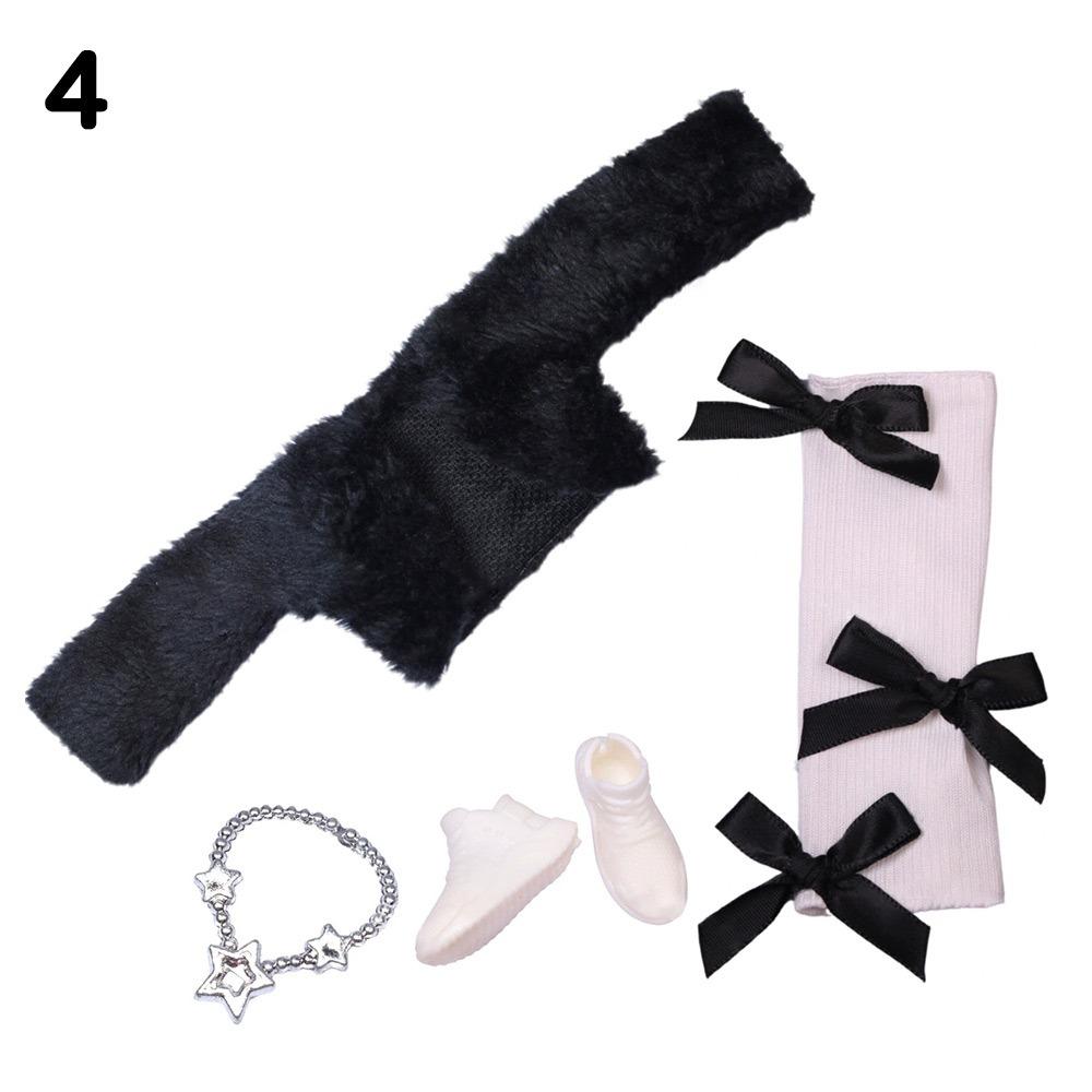 Módní 30cm oblečení pro panenky DIY doplňky Plyšový kabát Princezna Zimní kabát pro panenky 1/6 BJD 11,5"