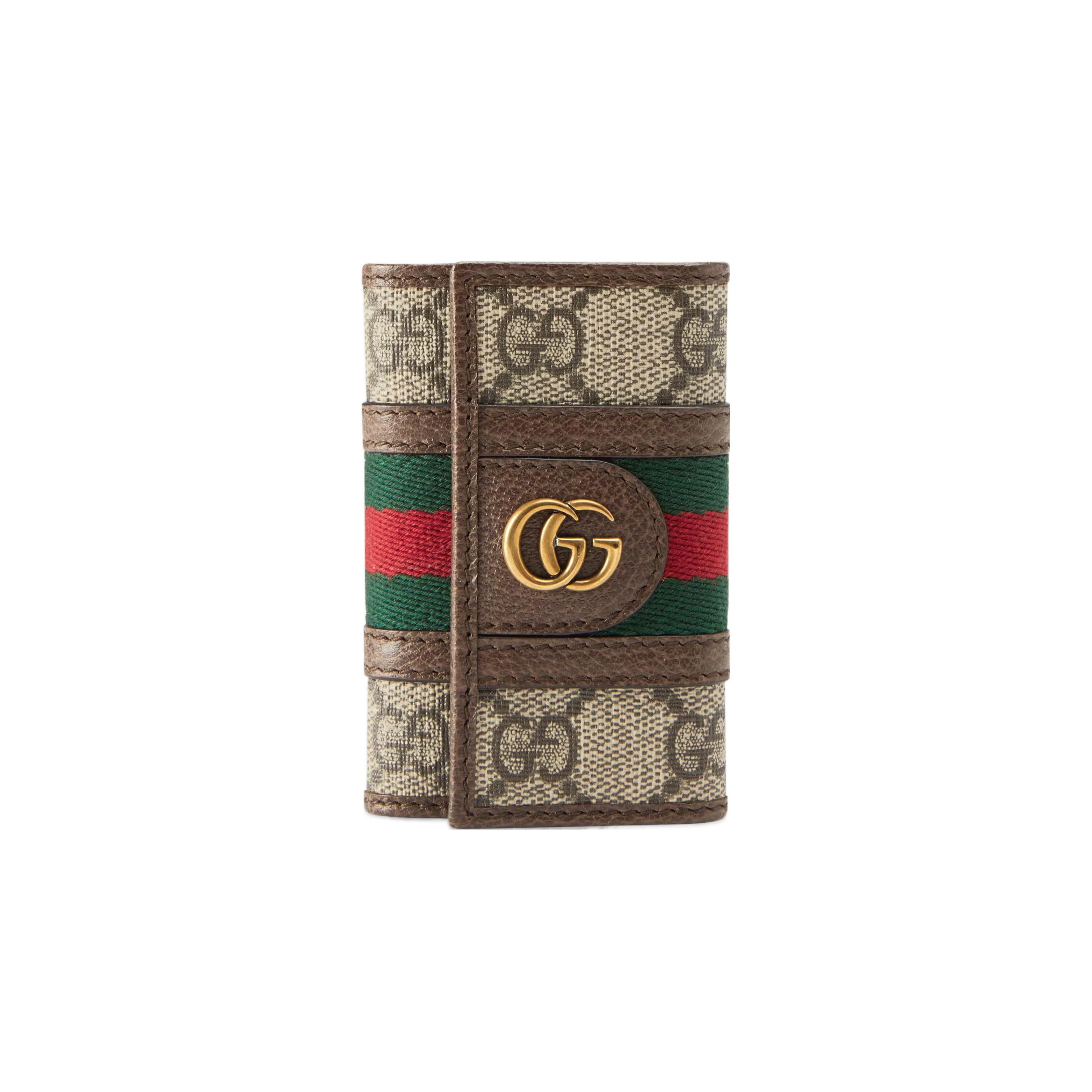 

Gucci Ophidia GG Supreme Canvas Key Case Beige Brown Web Stripe Gold Hardware Daily Use 603732-96IWT-8745 Box(Basic Set+Box)