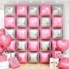 50Pcs Double Side Square Background Block DIY Wall Balloons Square Foil Balloons  Birthday Party