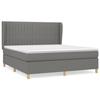 3128702 vidaXL Divan Bed with Mattress Dark Grey 180x200cm Fabric