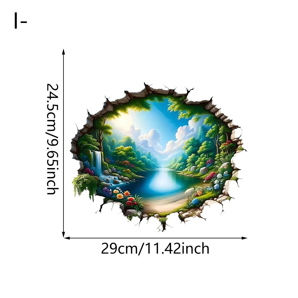 Living Room Porch Artistic Conception Landscape Bathroom Doors Windows Self-pasted Sticker