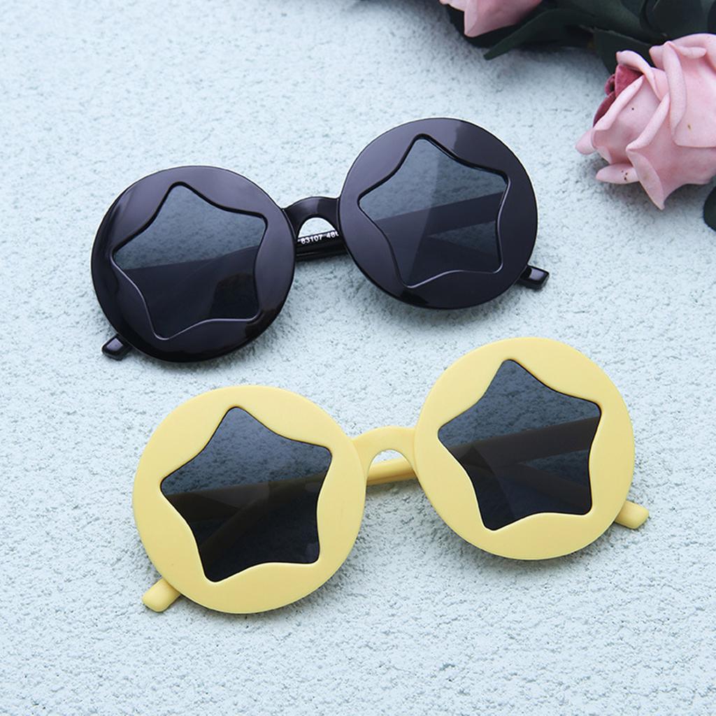New Children's Pentagram Sunglasses Glasses Trendy Sunglasses Cute Children's Round Frame Mirror Children's Sunglasses