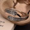 New Arrival Vintage Carving Flower Thai Silver Ladies Bangle Promotion Jewelry For Christmas Gifts Never Fade