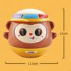 Tumbler Hand Drum Favor Gift with Light Music Beat Monkey Shape Early Educational Montessori