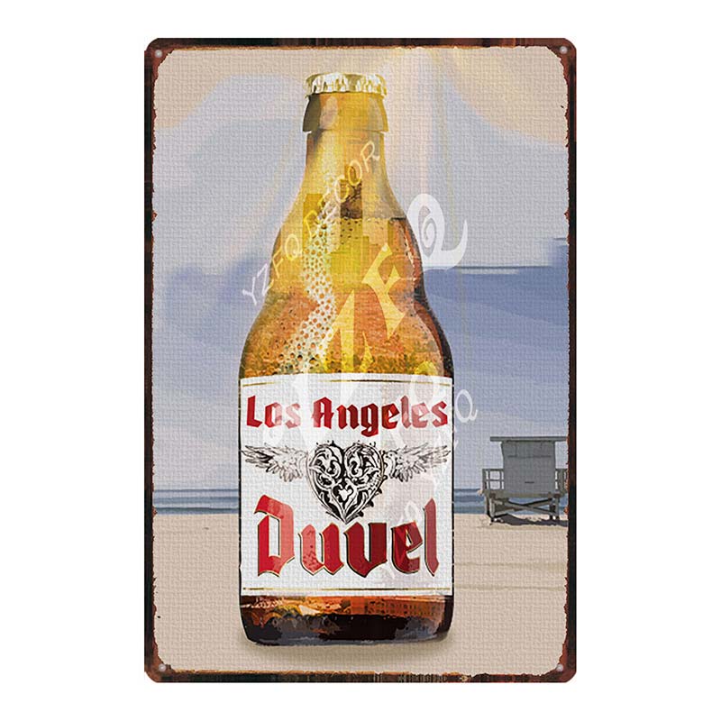 YZFQ Belgické Pivo Duvel Plechové Kovové Značky Deska Vintage Hudební Bar Restaurace Domov Pánská Jeskyně Dekor Nástěnné Samolepky DU-7713B