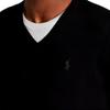 Polo Ralph Lauren Small Pony Logo Embroidered Washable V-Neck Knit Sweater Men sweater Black MNPOSWE16820069-001