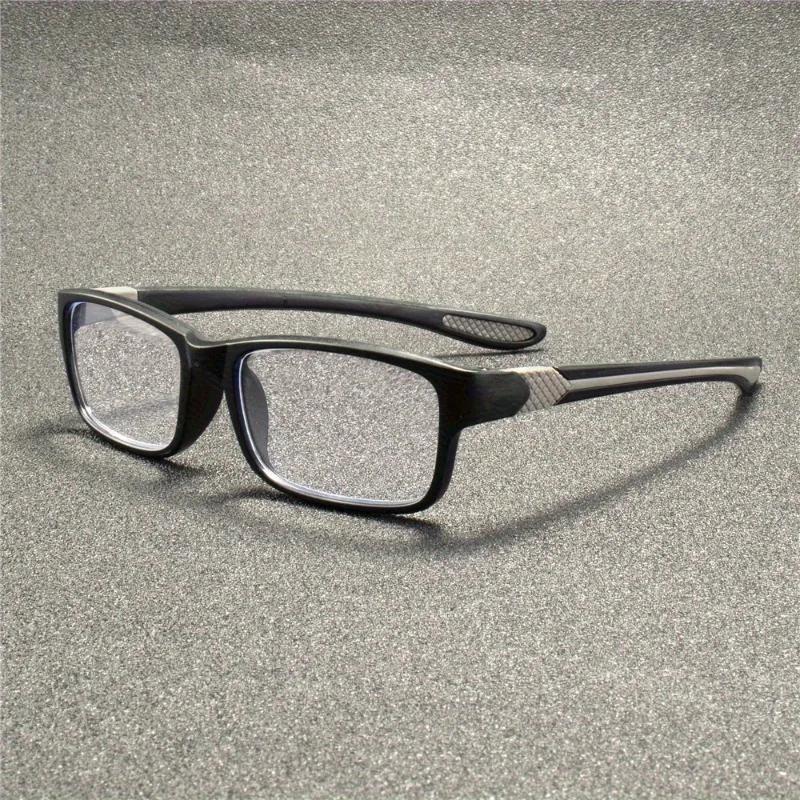 1 6 Pairs Fashionable Sports Reading Glasses Rectangular Full Frame Eyewear Trendy Accessories for Men Women