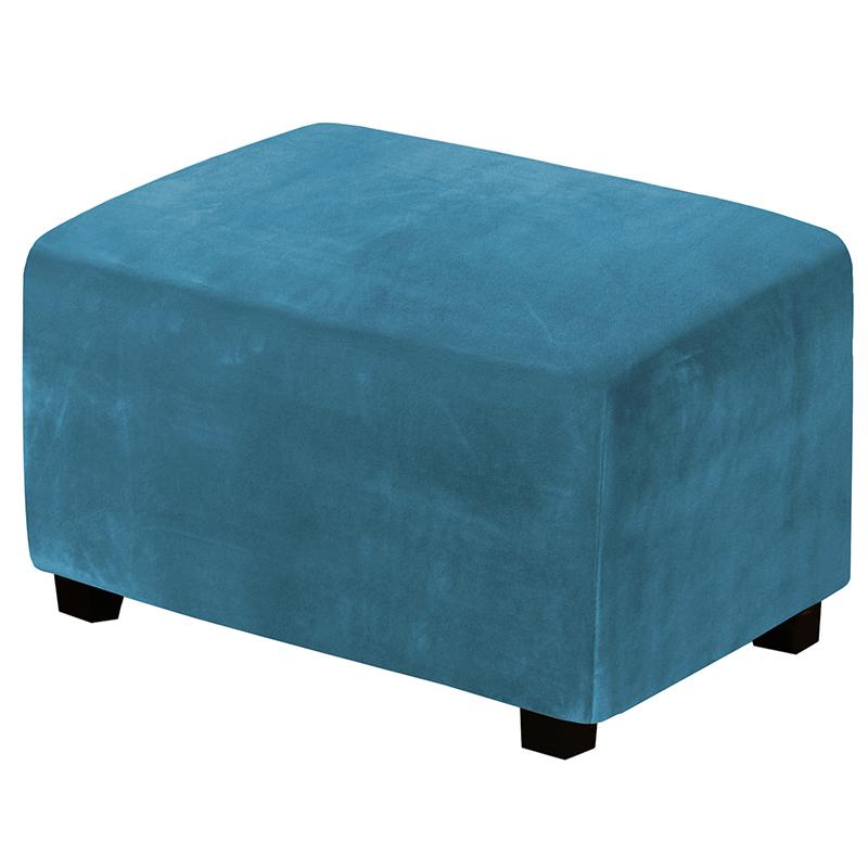 

1 шт. Чехол для пуфа, однотонный, эластичный, чехол для прямоугольного пуфа, защитный чехол для мебели, который можно стирать и снимать XL