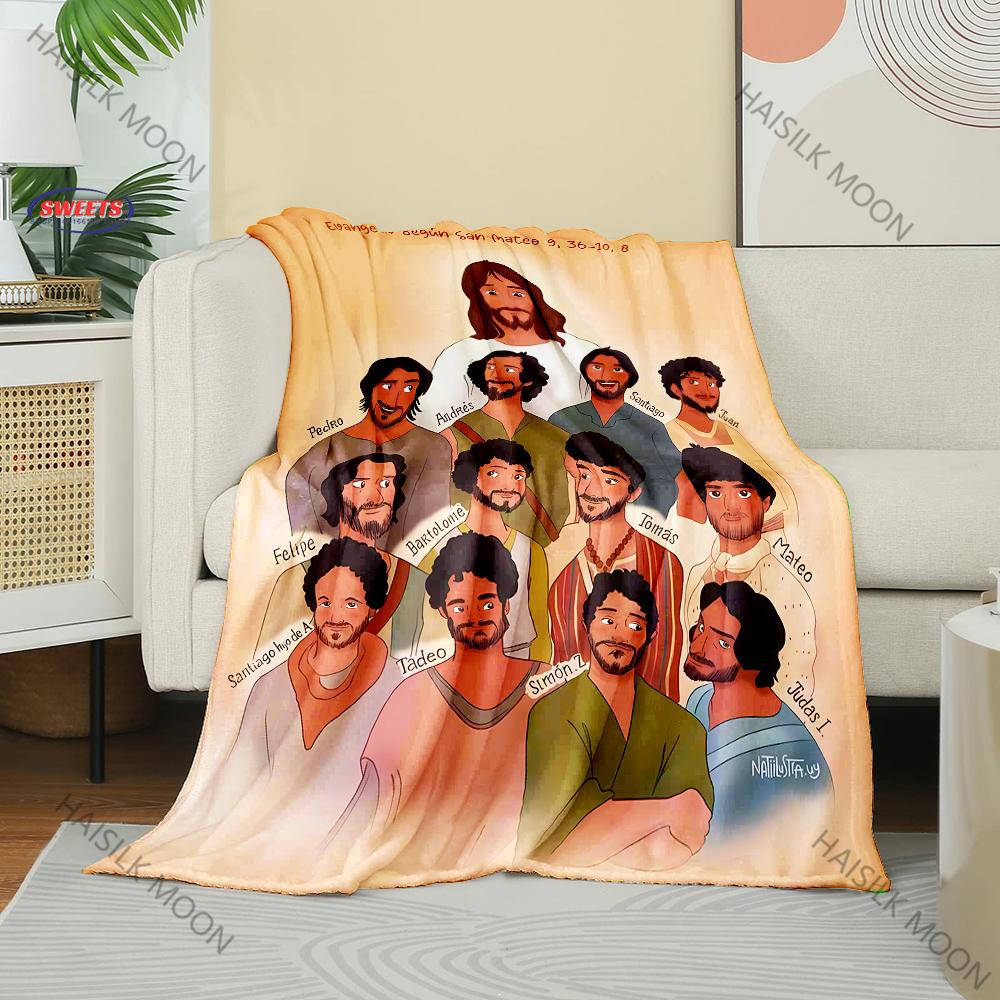 Multi-Size Jesus and The Twelve Apostles Throw Blanket - Warm Gifts for Women, Men, Girls, Super Soft Fluffy Next Day Shipping