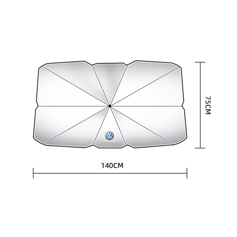 

2026 Hot For Volkswagen VW Car Windshield Sun Shade Umbrella Visor UV Protection Shield For VW GTI Polo Golf Passat Tiguan Arteo