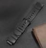 [syzynicy] Replacement Rubber PU Bracelet Silicone Watch Strap for AW-591/590/5230/282B, AWG-M100/101, and G-7700/7710 (Black Buckle)