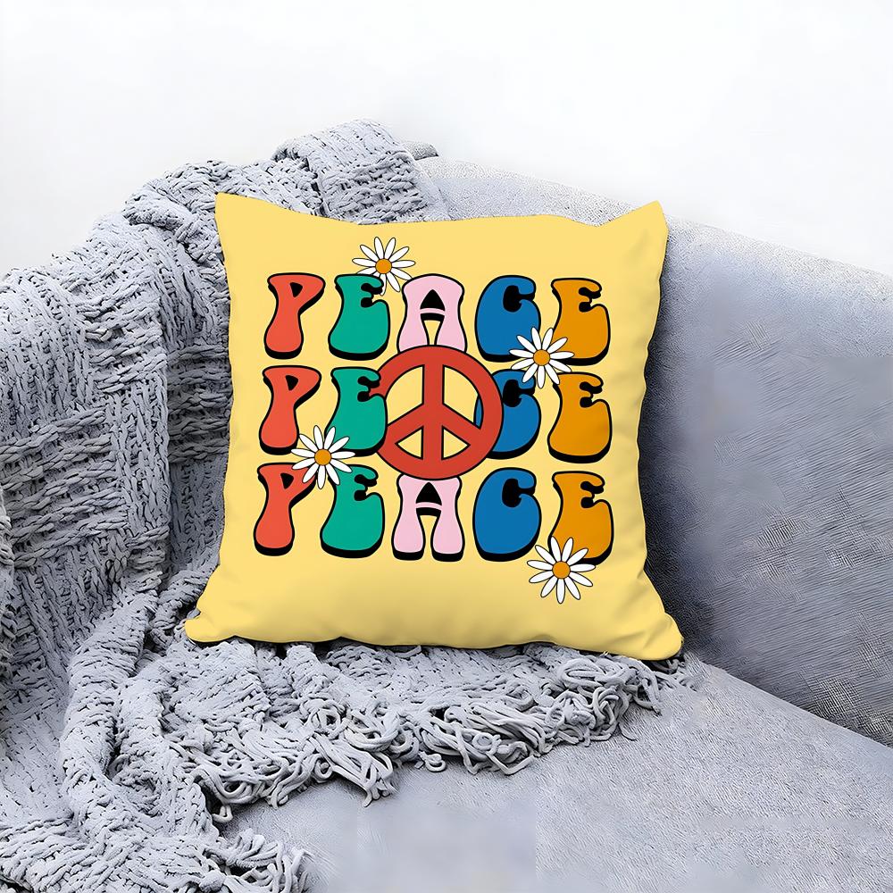 serene peace Cushion Cover Premium Comfort Reversible Pillow Cove Two in One Design for Any Room  Car Interior