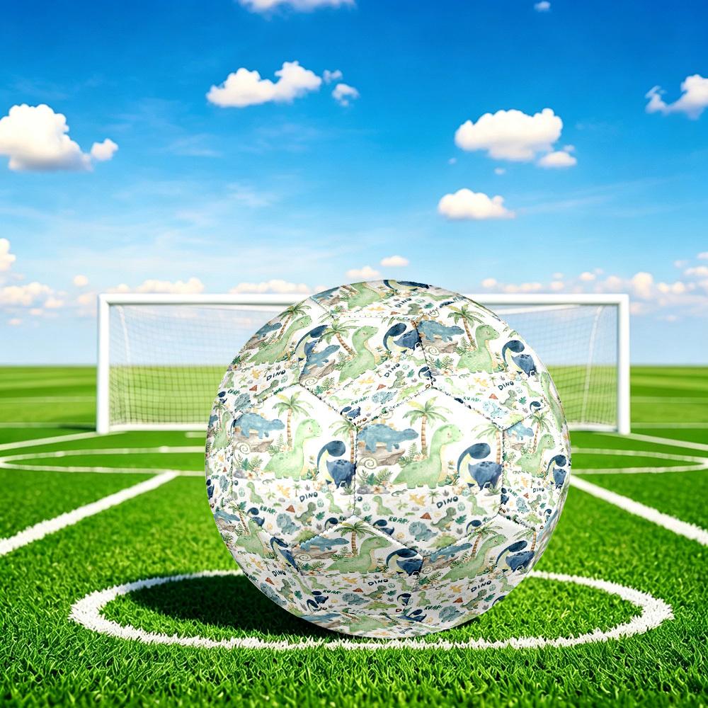 1pc Dinosaur Adventure Theme Soccer Ball Football, Size 5, Lightweight PVC, Outdoor Training Soccer Ball,Gift c6578