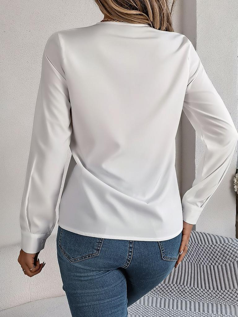 Women's Fashionable Long Sleeve Elegant Commuting And Casual Top
